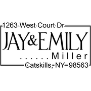 Large Font Couple's Return Address Stamp