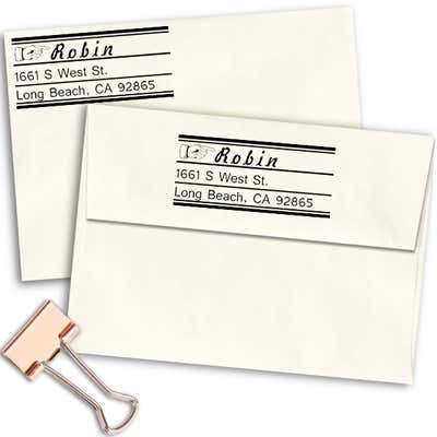 Finger Pointer Return Address Stamp - alternate view
