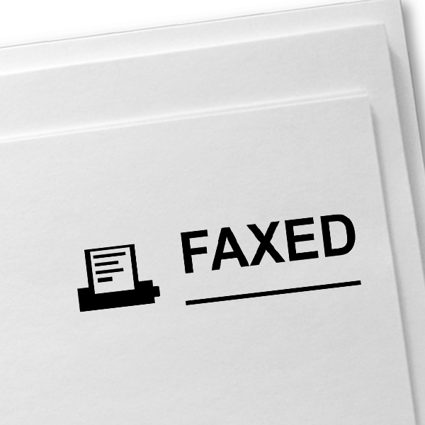 FAXED MACHINE Stock Stamp 