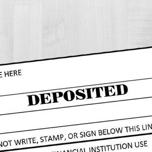 DEPOSITED Mobile Check Deposit Rubber Stamp Imprint Example