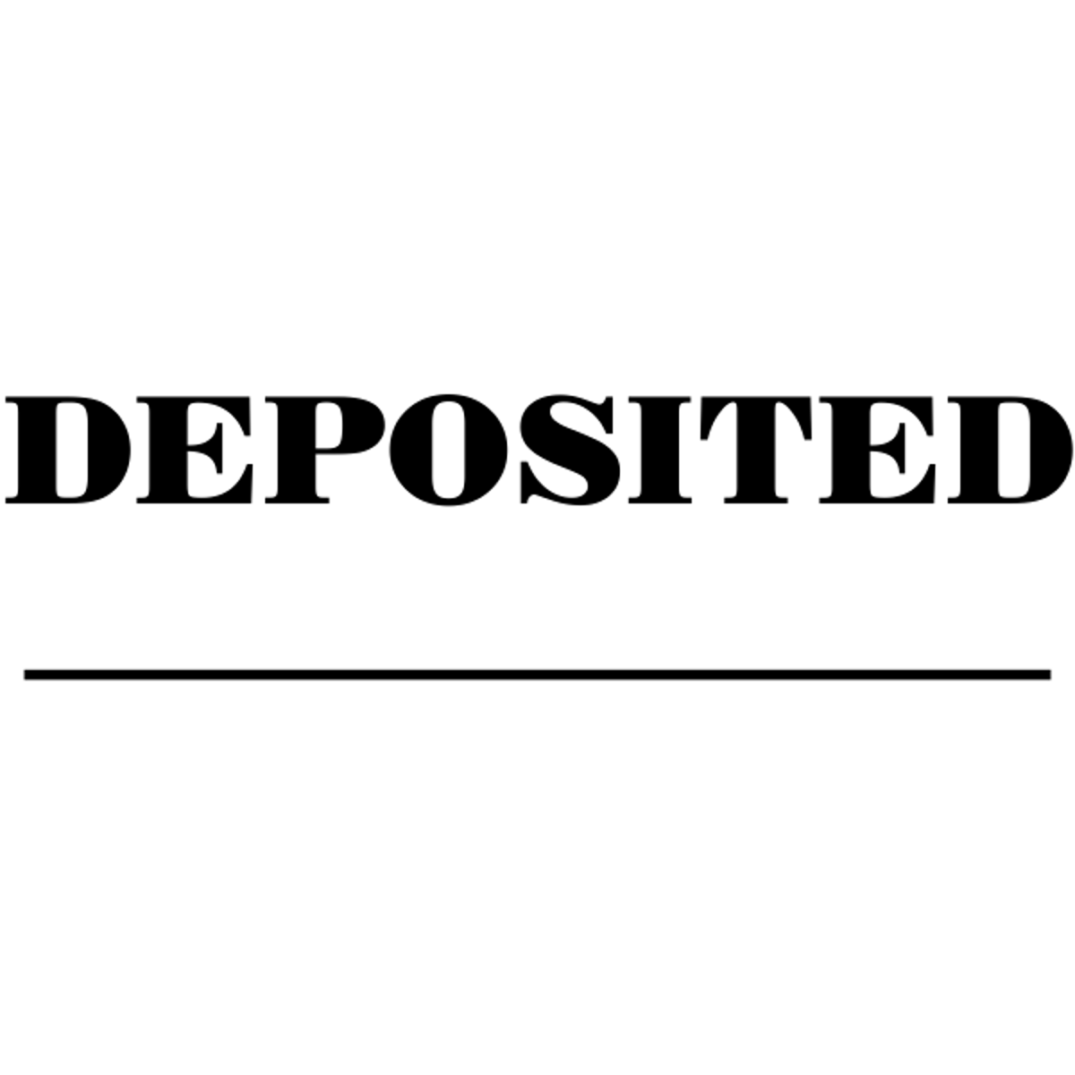 Deposited Dater Mobile Rubber Stamp