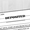 DEPOSITED Date Space Mobile Check Deposit Rubber Stamp Imprint Example