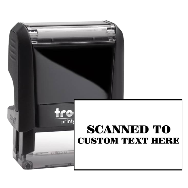 Custom SCANNED Mobile Deposit Rubber Stamp