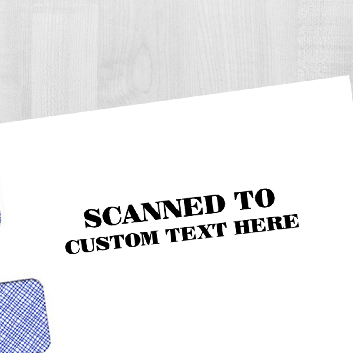 Custom SCANNED Mobile Deposit Rubber Stamp Imprint Example