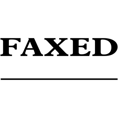 FAXED Line Stock Stamp - alternate view