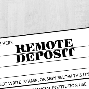 REMOTE DEPOSIT Mobile Check Deposit Rubber Stamp Imprint Example