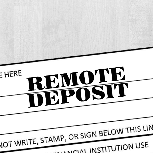 REMOTE DEPOSIT Mobile Check Deposit Rubber Stamp Imprint Example