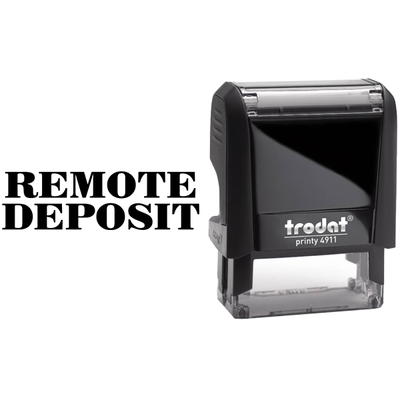 Remote Deposit Mobile Check Deposit Rubber Stamp - alternate view