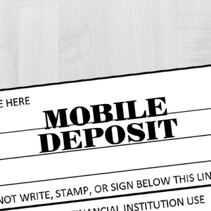 MOBILE DEPOSIT Mobile Check Deposit Rubber Stamp Imprint Example