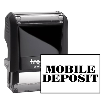 Mobile Deposit Mobile Check Deposit Rubber Stamp - alternate view