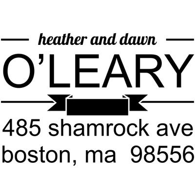 Banner Divide Return Address Stamp