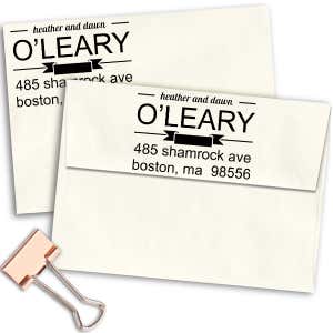Banner Divide Return Address Stamp Imprint Example