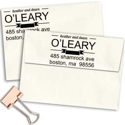 Banner Divide Return Address Stamp - alternate view