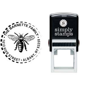 Sitting Hornet Return Address Stamp Body and Design