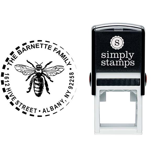 Sitting Hornet Return Address Stamp Body and Design