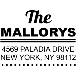 Metro address stamp Style 1