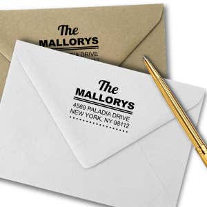 Metro Square Style 1 Address Stamp Imprint Example