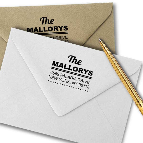 Metro Square Style 1 Address Stamp Imprint Example
