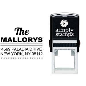 Metro Square Style 1 Address Stamp Body and Design