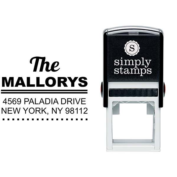 Metro Square Style 1 Address Stamp Body and Design