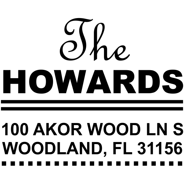 Metro rubber address stamp Style 2