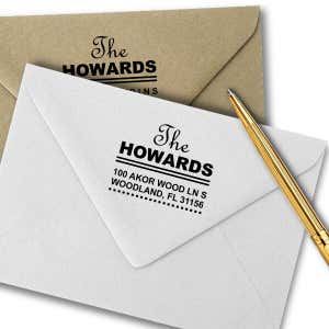 Metro Square Style 2 Address Stamp Imprint Example