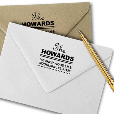 Metro Square Style 2 Address Stamp - alternate view