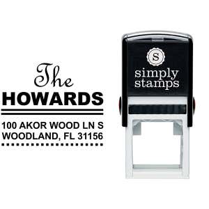 Metro Square Style 2 Address Stamp Body and Design