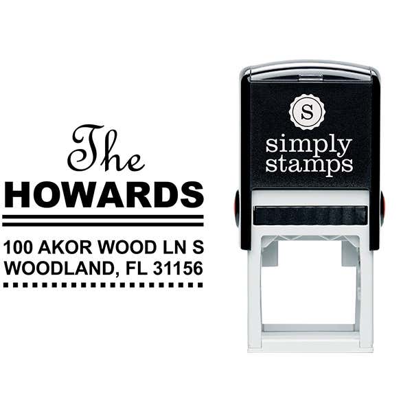 Metro Square Style 2 Address Stamp Body and Design