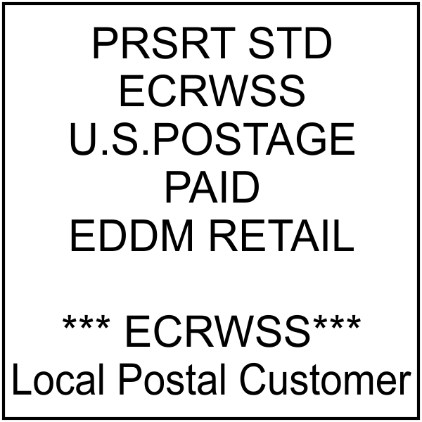 Postage Paid mail rubber stamp