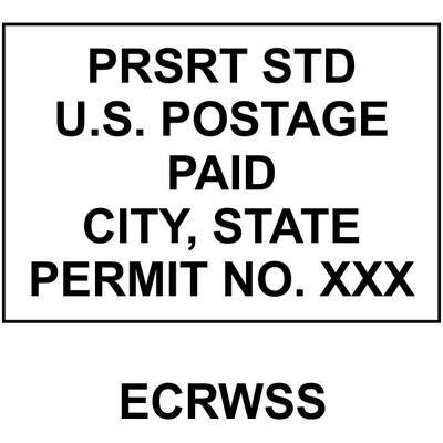EDDM U.S. Postage Presorted ECRWSS Permit Stamp - alternate view