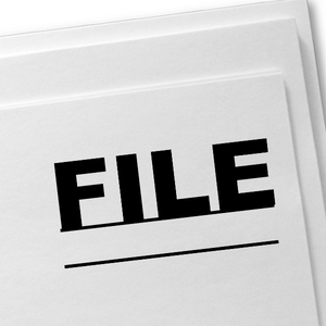 FILE Underlined Stock Stamp 