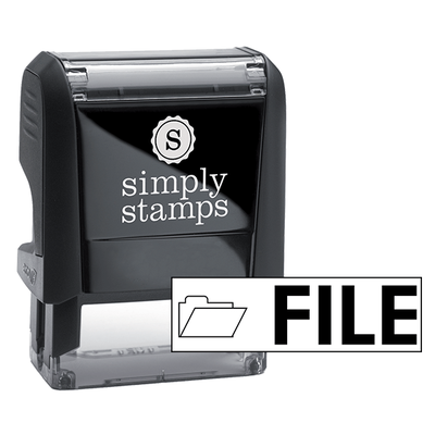 FILE with Folder Stock Stamp