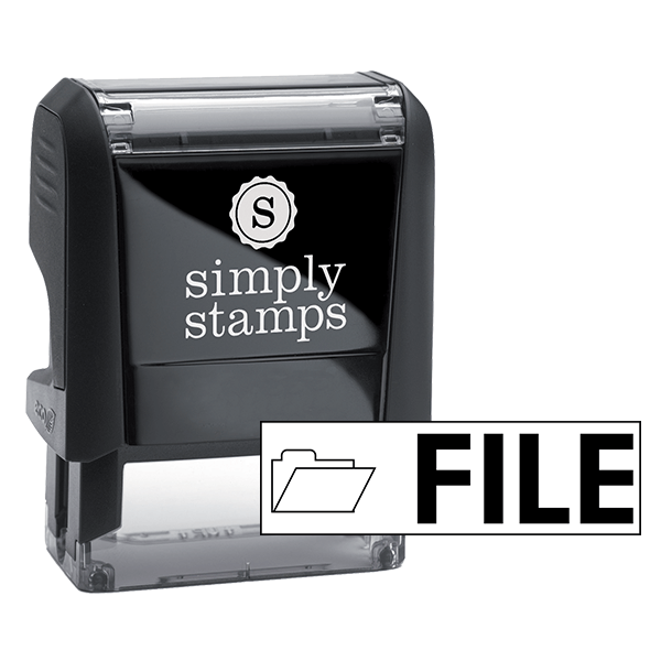 FILE with Folder Stock Stamp