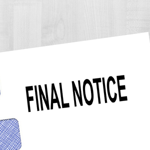 FINAL NOTICE Stock Stamp 