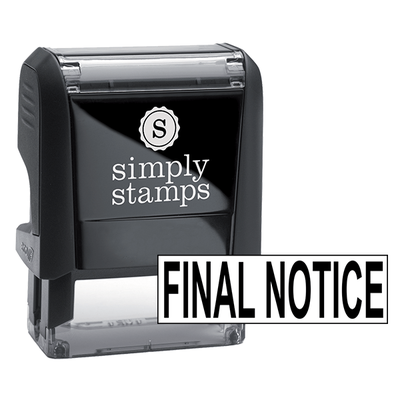 FINAL NOTICE Stock Stamp - alternate view