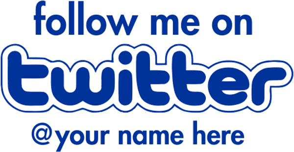 Follow Me On Twitter Self-Inking Stock Stamp