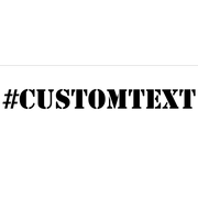 Custom Text Stencil Hashtag Rubber Stamp