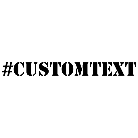 Custom Text Stencil Hashtag Rubber Stamp