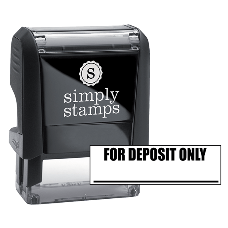 FOR DEPOSIT ONLY with Line Stock Stamp