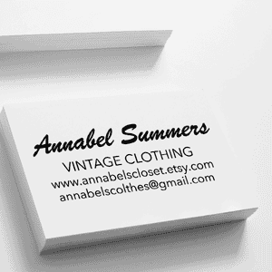 Bold Cursive Business Card Stamp Imprint Example