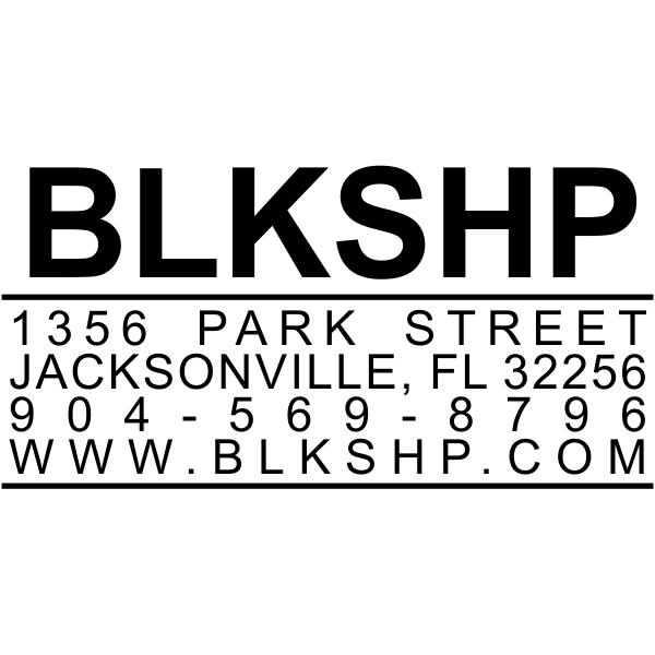 Custom Business Card Rubber Stamp