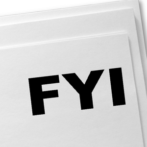 FYI Rectangular Stock Stamp