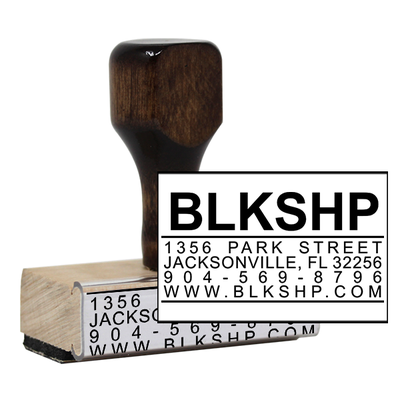 Custom Business Card Rubber Stamp