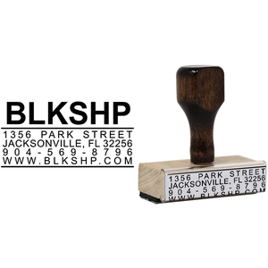 Bold Title Business Card Stamp Body and Design
