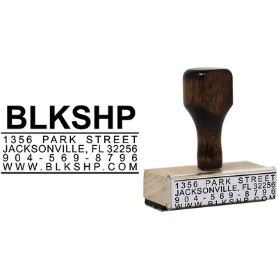 Bold Title Business Card Stamp - alternate view