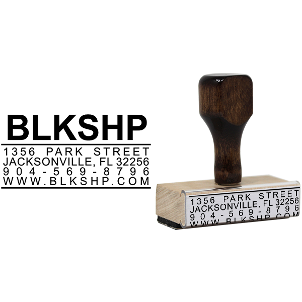 Bold Title Business Card Stamp Body and Design