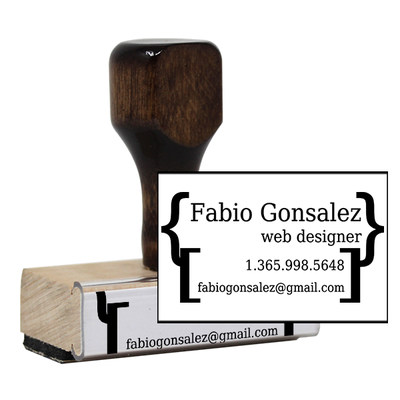 Brackets Business Card Stamp