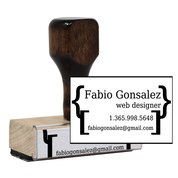 Brackets Business Card Stamp