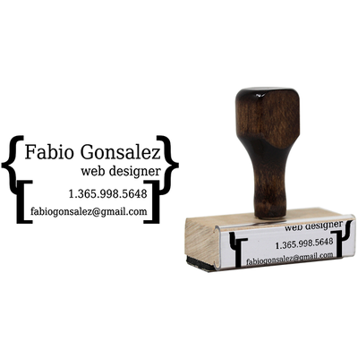 Brackets Business Card Stamp - alternate view